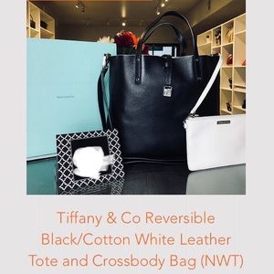 Tiffany & Co Reversible Black/Cotton White Handbag